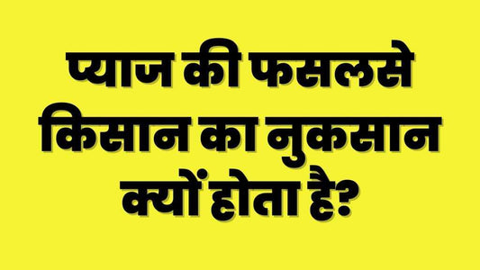 प्याज की फसलसे किसान का नुकसान क्यों होता है?