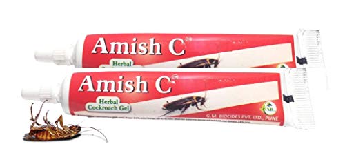 अमिश सी - रोचसाठी कॉकरोच हर्बल जेल, ऑफिससाठी, घरासाठी, स्वयंपाकघरासाठी, जलद आणि नैसर्गिक आणि 100% प्रभावी सुरक्षित आणि बिनविषारी (प्रत्येकी 2 नळ्यांचा पॅक, 20 ग्रॅम) वापरा