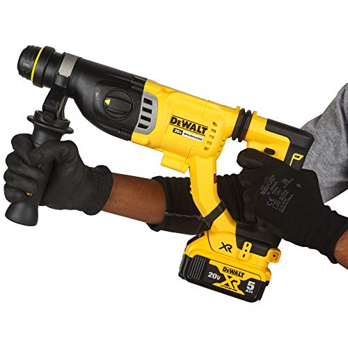 DEWALT DCH263P2 28mm 18V XR Li-ion D-हँडल SDS प्लस कॉर्डलेस रोटरी हॅमरसह ब्रशलेस मोटर w 2x5.0Ah बॅटरी समाविष्ट-परफॉर्म आणि प्रोटेक्ट शील्ड