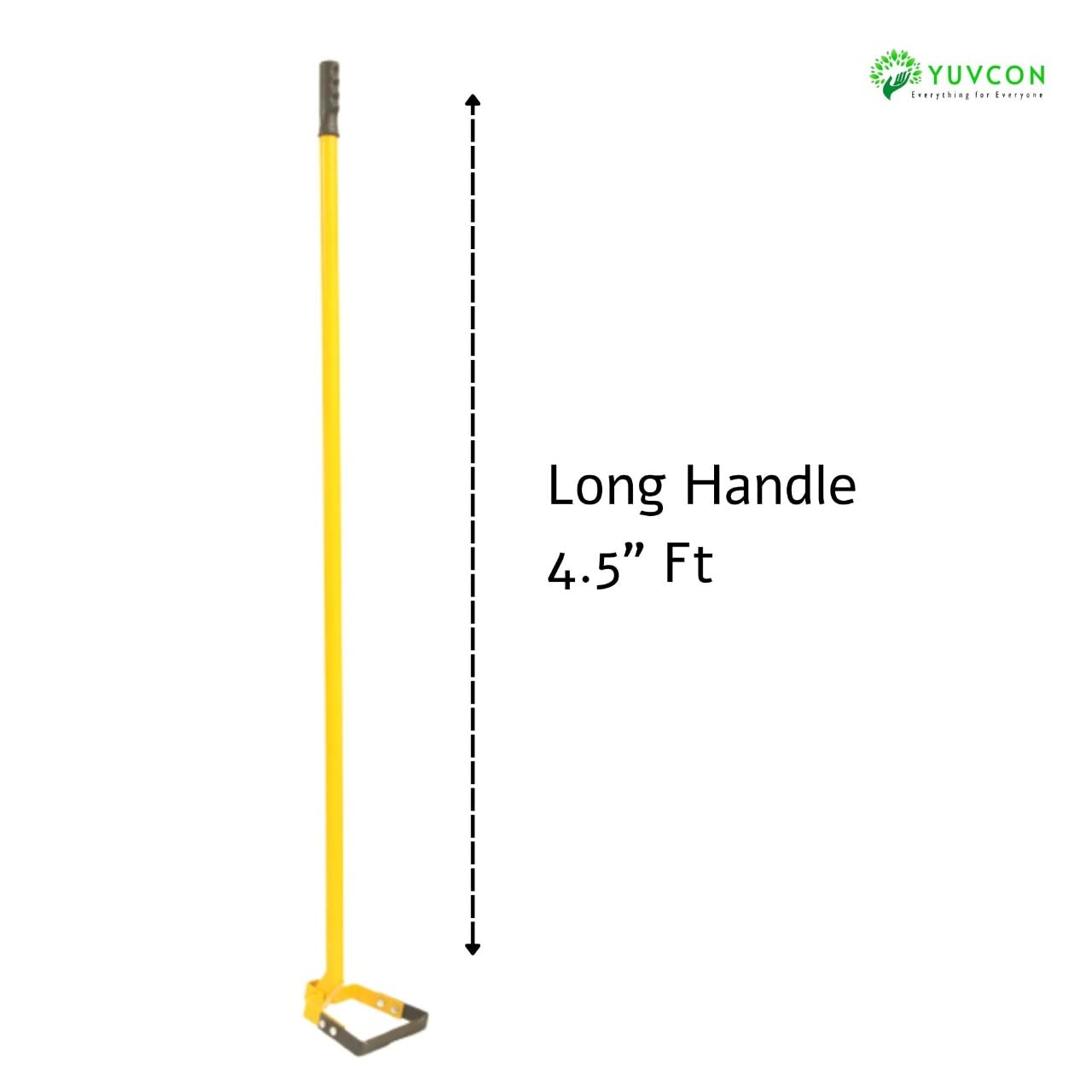 YUVCON हैंड वीडर 4.5 फीट लंबे हैंडल और 6.5" ब्लेड वीडिंग हो के साथ, बागवानी और कृषि के लिए सटीक खरपतवार हटाने वाला उपकरण