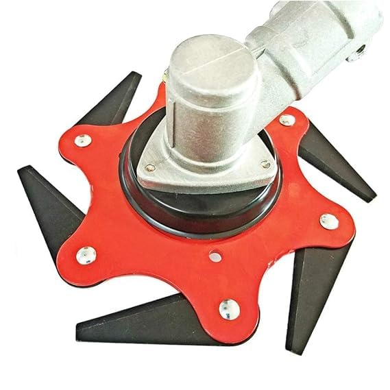 युवकॉन 6 दांत ब्रश कटर ब्लेड ट्रिमर हेड 360 डिग्री लॉन गार्डन घास साफ़ करने वाली झाड़ियों को हटाने वाली खरपतवार लॉन घास काटने की मशीन के लिए धातु ब्लेड