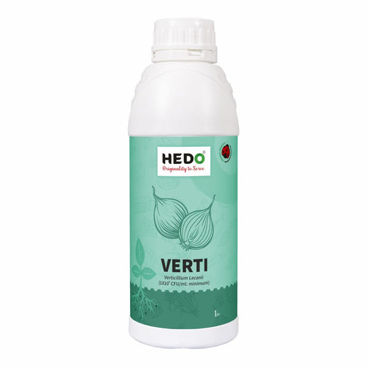 HEDO वर्टिसिलियम लेकानी बायो-ऑर्गेनिक लिक्विड (1L) पौधों और फसलों के लिए - एफिड्स, थ्रिप्स और व्हाइटफ़्लाइज़ जैसे चूसने वाले कीटों के खिलाफ़