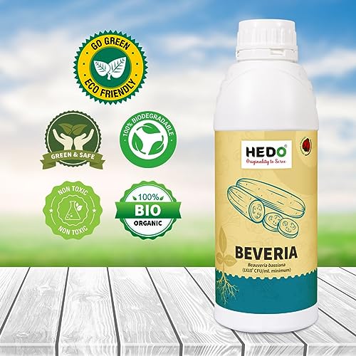 ऍफिड्स, थ्रिप्स आणि व्हाईटफ्लाइज नियंत्रित करण्यासाठी HEDO ब्युवेरिया बसियाना (1x10^8 CFU/g) बायो-ऑर्गेनिक (1L) द्रव