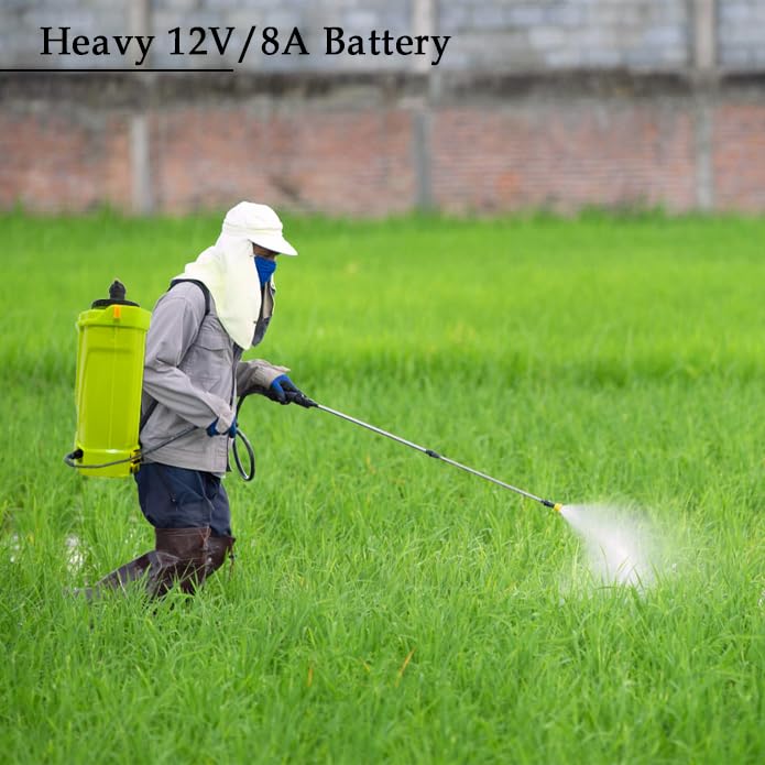 OEM 2in1 18L नैप्सैक बैटरी स्प्रेयर 12V8A HI जेट गन, 4 नोजल, हेवी-ड्यूटी बैटरी और उच्च दबाव के साथ, हरा (मैनुअल और बैटरी संचालित) | कृषि स्प्रेयर, कीट नियंत्रण, सैनिटाइज़िंग