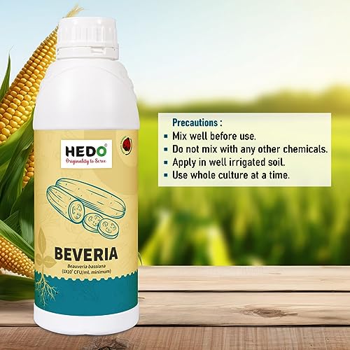 ऍफिड्स, थ्रिप्स आणि व्हाईटफ्लाइज नियंत्रित करण्यासाठी HEDO ब्युवेरिया बसियाना (1x10^8 CFU/g) बायो-ऑर्गेनिक (1L) द्रव
