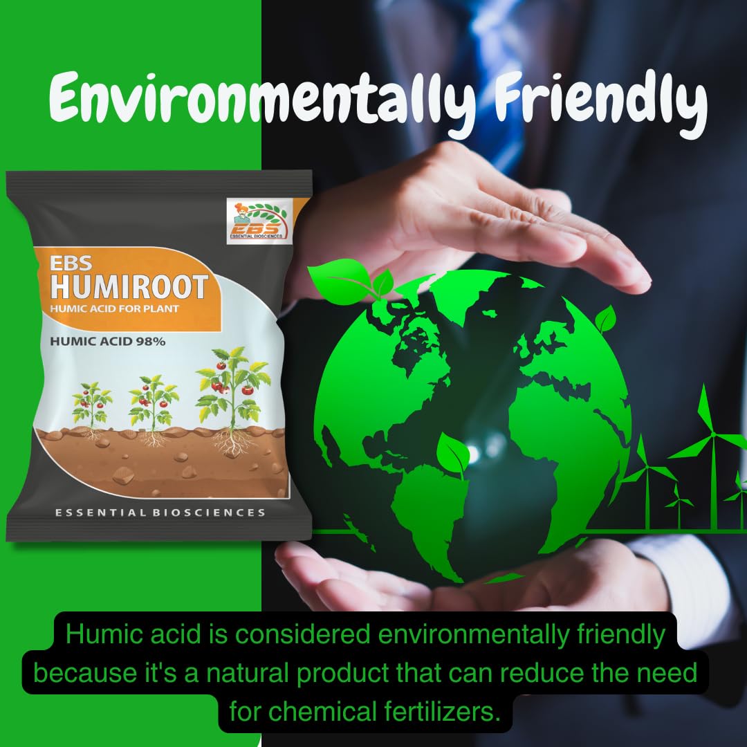 EBS Humiroot Humic ऍसिड | 500 ग्रॅम | घर आणि किचन गार्डन आणि सर्व पिकांमध्ये तुमच्या रोपांच्या वाढीला चालना देण्यासाठी