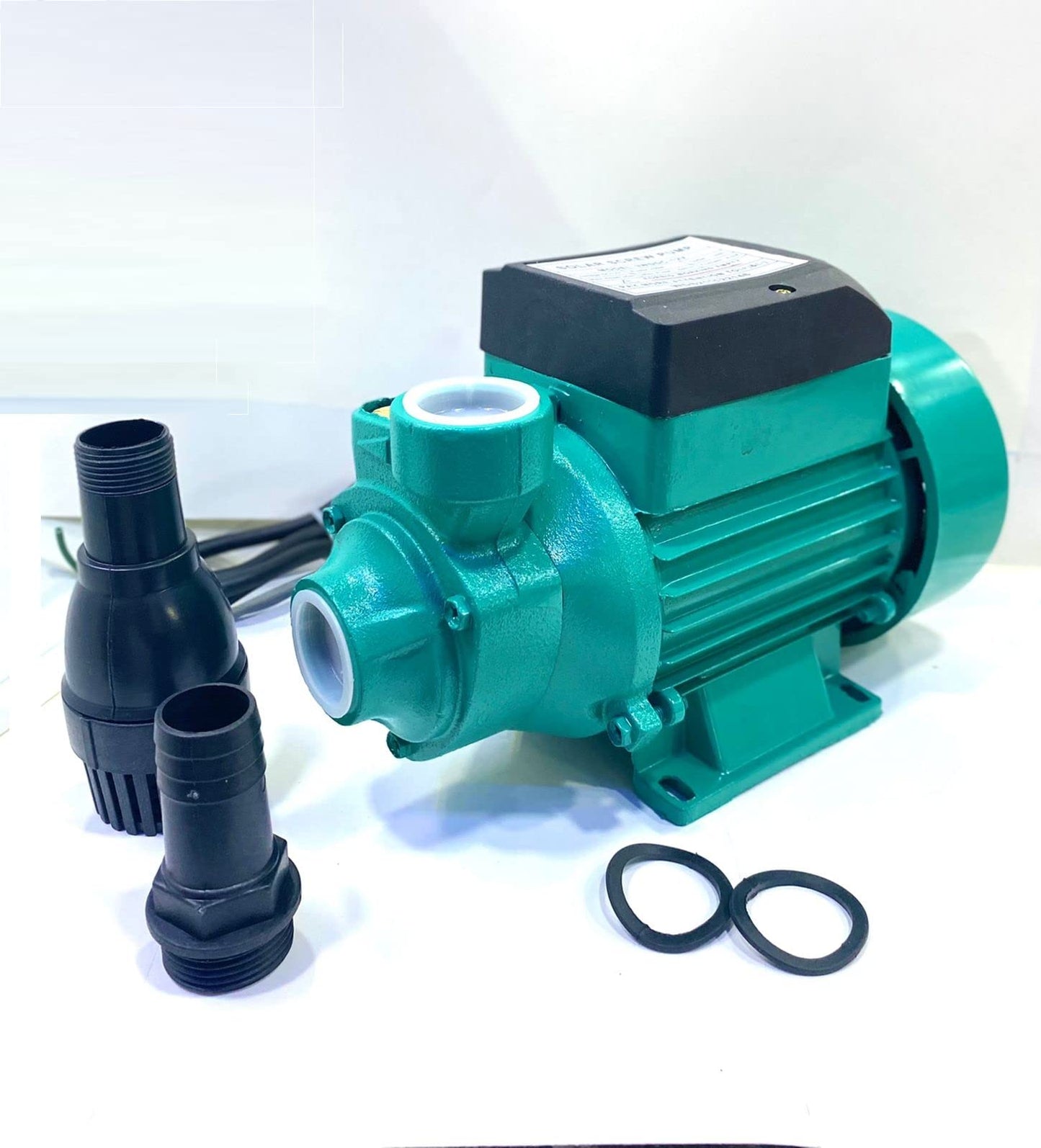 एशियन पंप्स एंड मशीनरीज 12v 180W डीसी सोलर सरफेस बूस्टर वाटर पंप स्प्रिंकलर सिंचाई मरीन बोट टैंक ओपनवेल बोरवेल 25 फीट और फ्लो 1500L/hr इनलेट आउटलेट 1” केबल लंबाई 80cm
