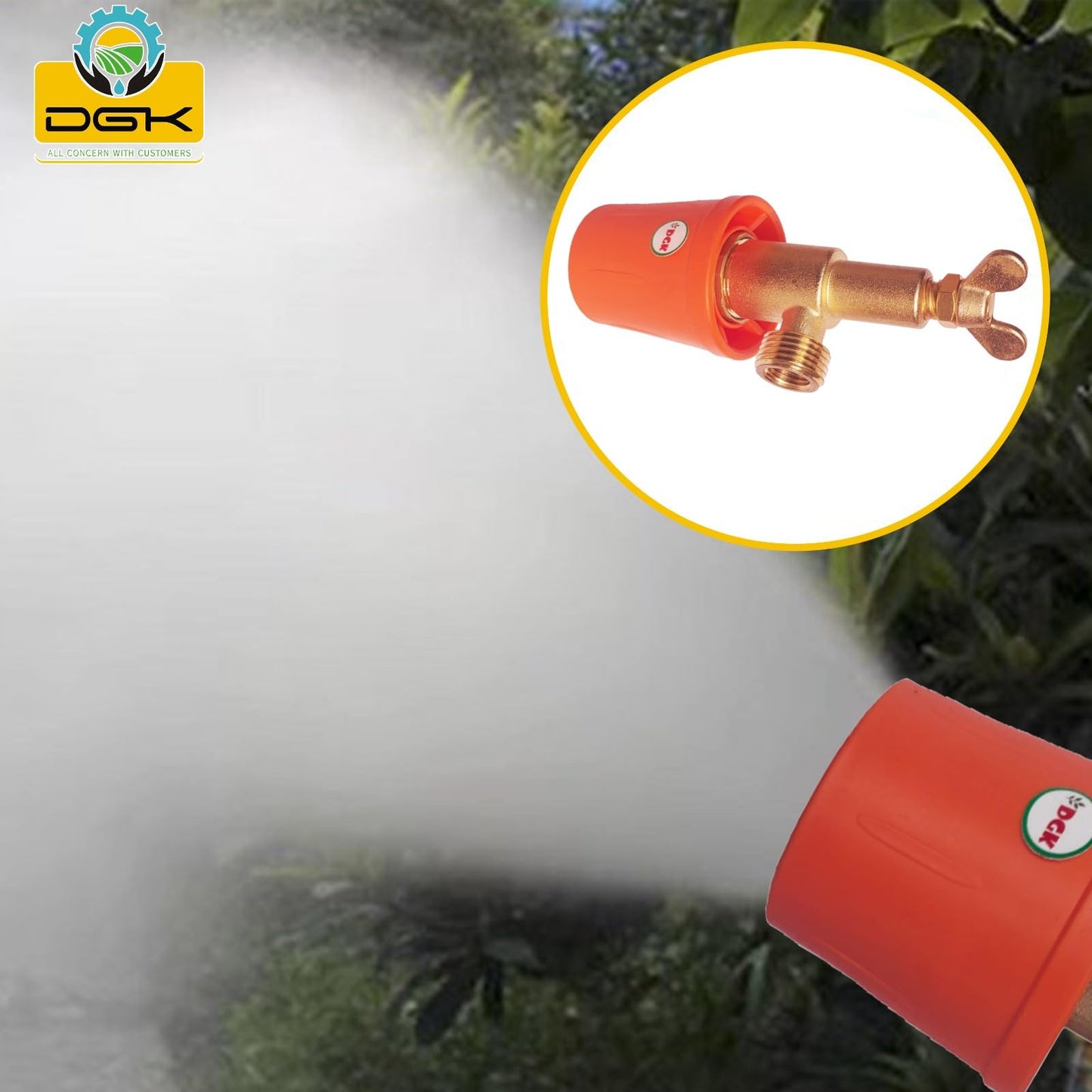 टर्बाइन स्प्रे गनसाठी DGK® उच्च-कार्यक्षमता 61mm सिरेमिक टर्बाइन नोजल | बूम स्प्रेअरसाठी सिरॅमिक समायोज्य एचटीपी नोझल | शेती, बाग आणि फलोत्पादन | - मेड इन इंडिया