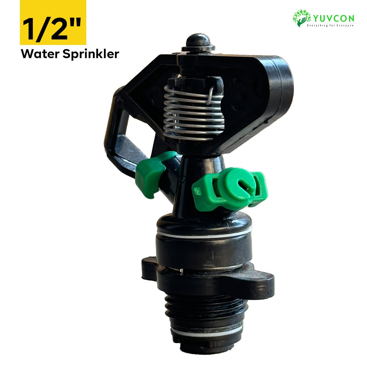 बागकाम आणि शेतीसाठी युवकॉन स्प्रिंकलर, 360 डिग्री रोटेटिंग प्लॅस्टिक स्प्रिंकलर, 1/2" वॉटर स्प्रिंकलर (प्लास्टिक)