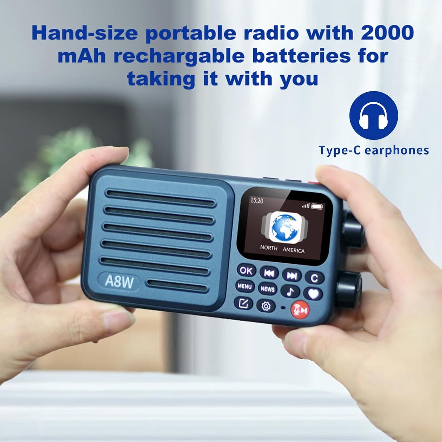 पोर्टेबल स्मार्ट इंटरनेट रेडियो रिसीवर वाईफ़ाई/4G रेडियो स्पीकर FM, माइक्रो-SD कार्ड, ऑल वर्ल्ड रेडियो, WiFi वाले घर के लिए, डिजिटल रेडियो के साथ