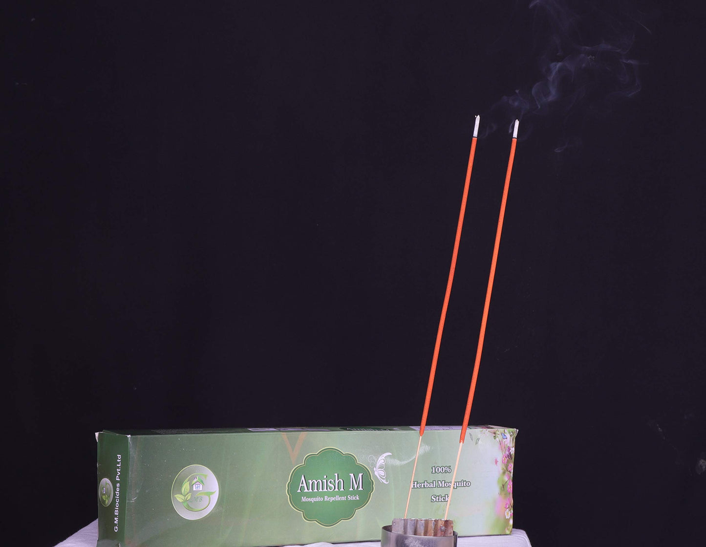 Turning point Amish M Mosquito Repellent Herbal Stick/Macchar Herbal Agarbatti/Mosquito stick Fresh Fragrance no pollution, 100% organic Safe for children (Pack of 12 x 10-120 sticks)