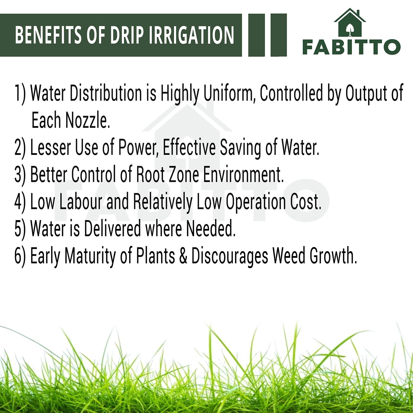 FABITTO™ ड्रिप सिंचाई किट होम गार्डन के लिए 50 पौधों के लिए स्वचालित पानी प्रणाली।
