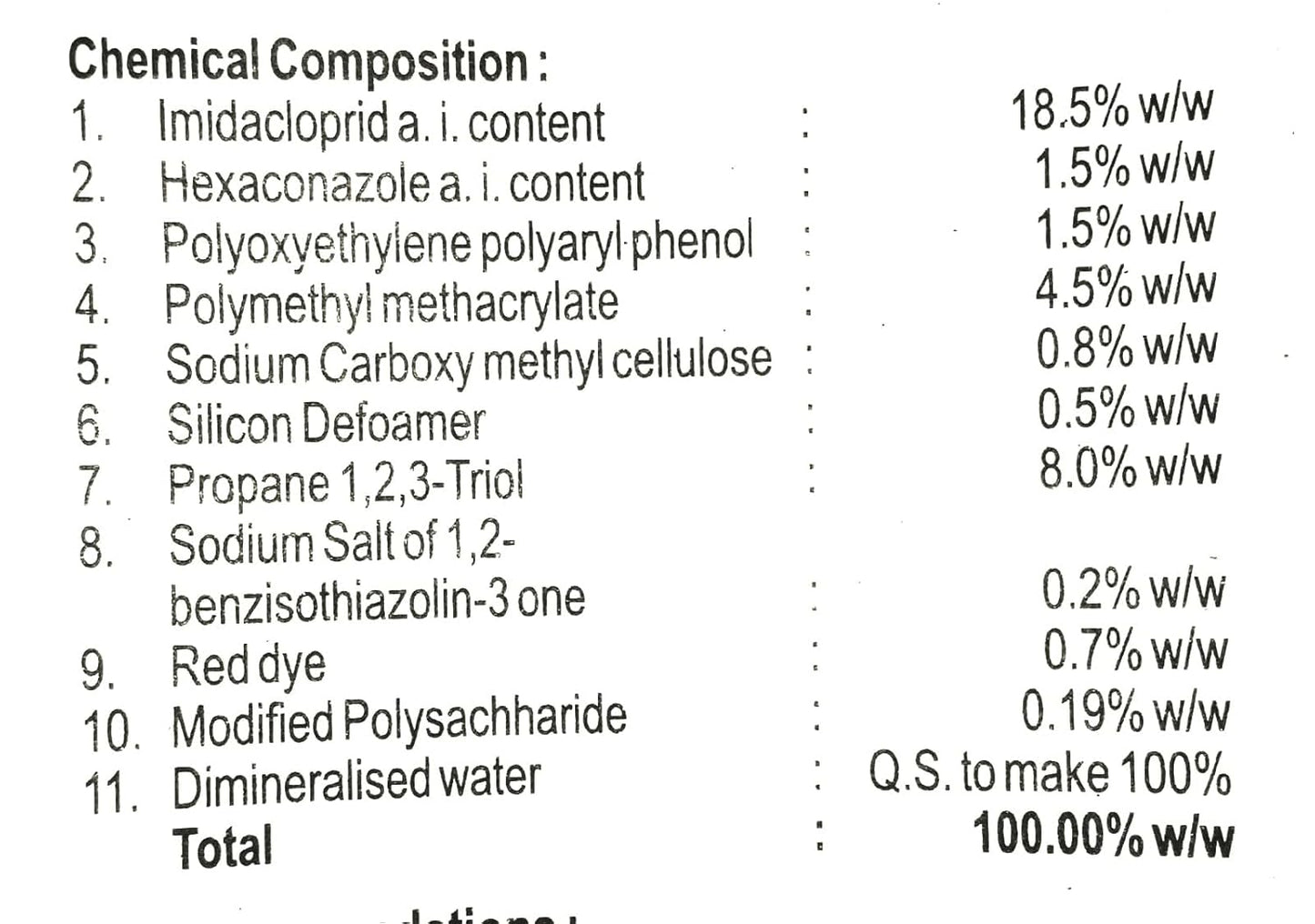 neonix tata composition
