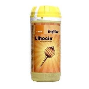 Features: Recomended for reducing vegetative growth & increasing the reproductive system. Lihocin is a growth regulator/retarder. Lihocin is generally used for the flowering stage i.e., 30 to 45 days after germination. Lihocin increase the production of groundnut & soybean by following two sprays at 15 days interval Crops: Soybean, Groundnut, Papaya, Garlic, Onion, Wheat, Brinjal, Ladyfinger, Potato, Cotton, Grapes Technical Name- Chlormequat Chloride model number: Growth Regulator