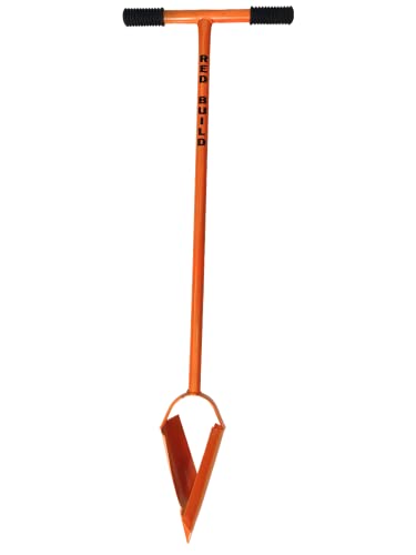 REDBUILD™ Agro Post Hole Hand Auger, Earth Hole Digger, Heavy Duty Drilling Machine with Handle Grip, Garden Auger Drill Rapid Planter, Fence Post Manual Digging Soil Auger for Planting Trees