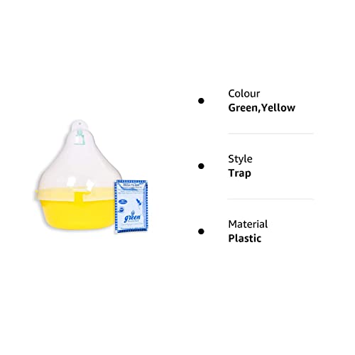 Green Revolution Maxplus Melon Fruit Fly Pheromone Trap With Lure Combo Pack, Yellow