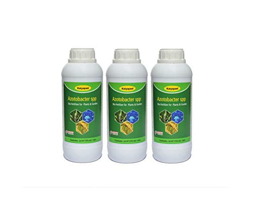Katyayani Azotobacter Bio Fertilizer for Plants and Home Garden Nitrogen Provider in Fruits Vegetables Spices Fibre Aromatic Medicinal Ornamental Crops Eco-Friendly Liquid Nitrogen-Fixing Bacteria Recommended by Npop for Organic Farming ( 5 X 10*8 Cfu Ml/