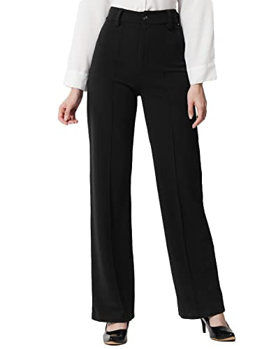 KOTTY Women's Straight Casual Pants (KTTWOMENSPANT151_Black673 Black –  resetagri