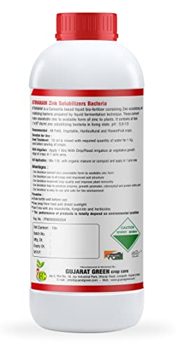 Atmanam Zinc Solubilizing Bacteria Bio Fertilizer Zinc Provider for All Plants and Home Garden Eco Friendly Liquid Zinc for Organic Farming (5 X 10 * 8 Cfu Ml/min) (2)