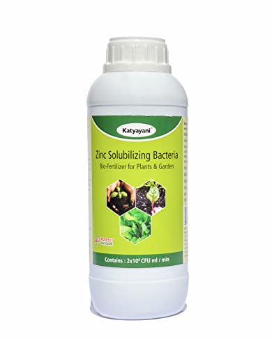 Katyayani Zinc Solubilizing Bacteria Bio Fertilizer Zinc Provider for All Plants and Home Garden Eco Friendly Liquid Zinc Fixing Bacteria Recommended by Npop for Organic Farming ( 5 X 10*8 Cfu Ml/min ) - 1 Litre Pack