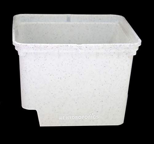 WE Hydroponics Dutch Bucket -1pc, Hydroponic Bucket for Growing Plants, Color : Granite White