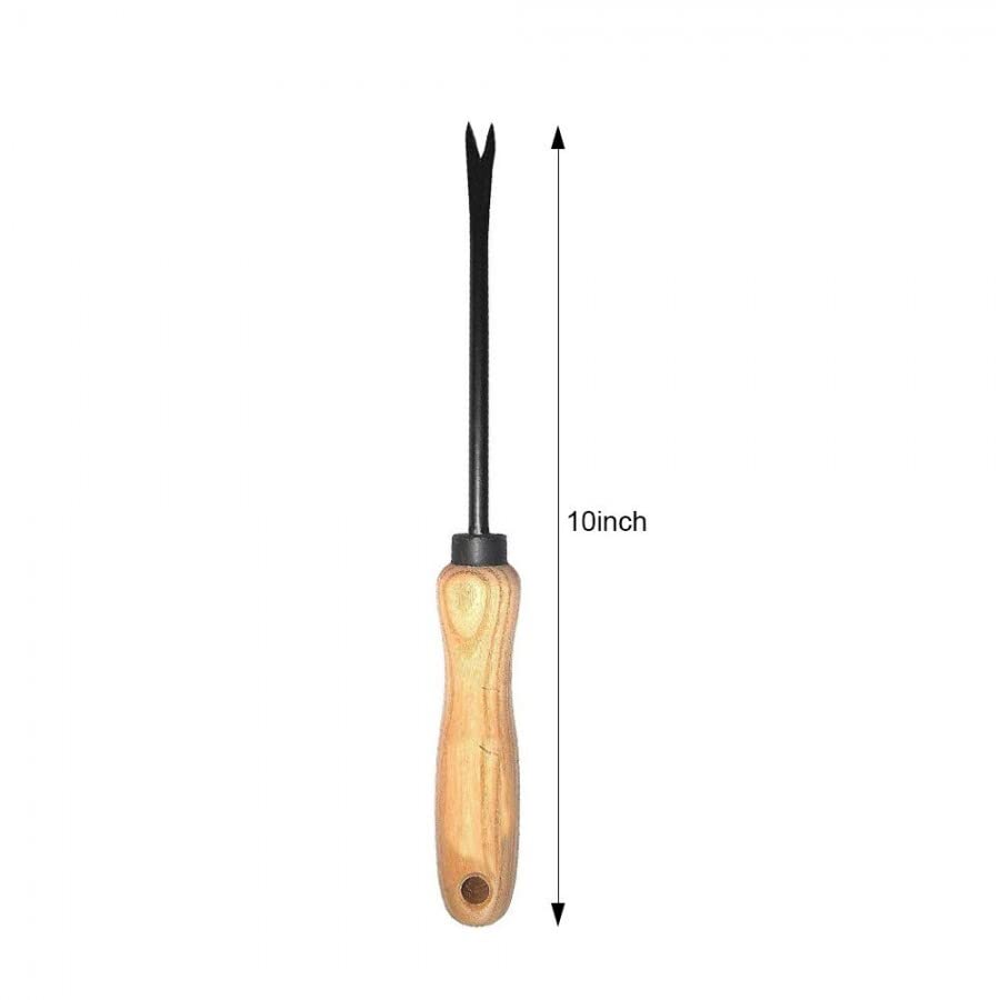 Cookitchen Hand Weeder Straight Garden Tool Heavy Duty Hand Weeder for Agriculture Gardening Weeds (Set of 1)