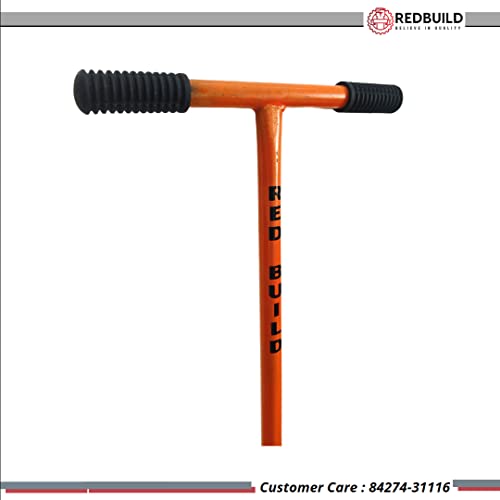 REDBUILD™ Agro Post Hole Hand Auger, Earth Hole Digger, Heavy Duty Drilling Machine with Handle Grip, Garden Auger Drill Rapid Planter, Fence Post Manual Digging Soil Auger for Planting Trees