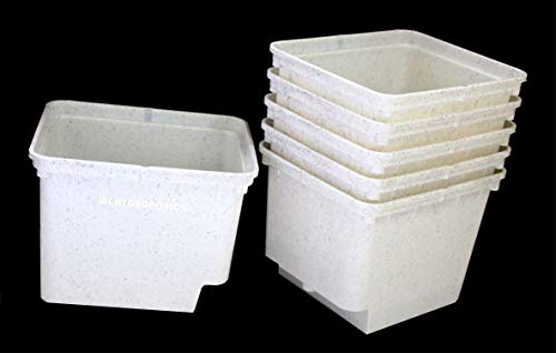 WE Hydroponics Dutch Bucket -1pc, Hydroponic Bucket for Growing Plants, Color : Granite White