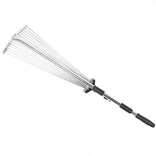 Leaf Rake, Garden Rake, Retractable Non-Slip Handle for Agriculture Homes