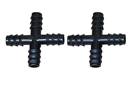 Pinolex® 4 Way Splitter 16mm Connector for Lawns Drip Irrigation Pipe Leakproof (Pack of 10)