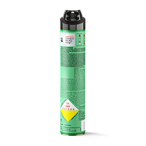 Baygon Max Mosquito and Fly Killer Spray, 625ml | Instant Mosquito Killer | Kills Dengue & Malaria Spreading Mosquitoes | With Double Nozzle Technology for 30% Wider Coverage