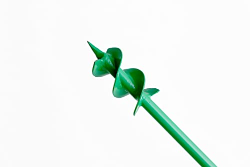Post Hole Blade Auger Digger Earth Garden Drill Non-Slip Handle, Spiral Drill Planter Bit for Planting Trees, Seedlings, Bedding Plants, Deep Cultivating, Digging Weeds Roots(daimeter/Hole 3 Inch)
