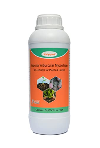 Katyayani Vesicular Arbuscular Mycorrhiza Bio Organic Fertilizer for Plants and Garden Increases Plant Resistance to Drought Vam Improve Stress Growth and Flowering Stimulant by Root Growth & Biomass ( 2 X 10*8 Cfu Ml/min ) - 1 Litre Pack