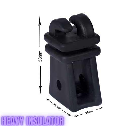 एग्रियनश ब्लैक प्लास्टिक हेवी इंसुलेटर का उपयोग क्लच वायर के साथ सोलर ज़टका मशीन बाड़ लगाने के लिए किया जाता है, खेत में बाड़ लगाने के लिए भी उपयोग किया जाता है | औद्योगिक पार्क| बगीचा| होम| स्कूल | 100 का पैक