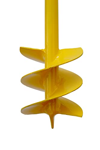 Jappy Agro Post Hole Digger - Earth Garden Auger Drill Non-Slip Handle, Spiral Drill Planter Bit for Planting Trees, Seedlings, Bedding Plants, Deep Cultivating, Digging Weeds Roots(Wooden Handle