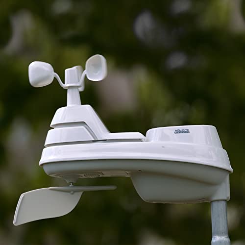 AcuRite 01022M प्रो मौसम स्टेशन बिजली, बारिश, हवा, तापमान, आर्द्रता और मौसम टिकर के साथ AcuRite द्वारा