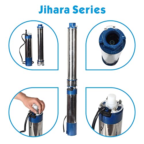 जिहारा मालिका सबमर्सिबल पंप 1.5 HP 15 स्टेज | शेती आणि बोअरवेल इ.