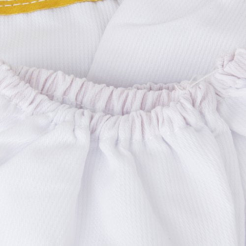 Pair Protective Beekeeping Gloves, Goatskin Bee Keeping with Vented Long Sleeves - Yellow and White, 50cm, 19.68 inch