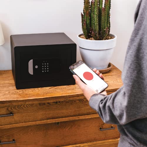 Yale YSS/250/EB1 20.5L Smart Safe Locker | Bluetooth and Wi-Fi Enabled | Comes with Voice Assistance Access-OK Google, Alexa and Apple HomeKit | Yale Access App Compatible with iOS & Android (Black)