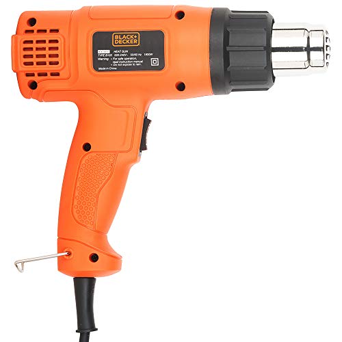 Black + Decker KX1800 1800 W Dual Temperature 2 Speed Heat Gun | Corded Electric | (Orange and Black)