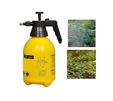 LOC Lambda Cyhalothrin for Mosquitoes and Crawling Insects with Garden Sprayers Standard Manual Sprayer (2 Litre), Multipurpose Sprayer (Light Yellow) & Free Transparent Hand Gloves