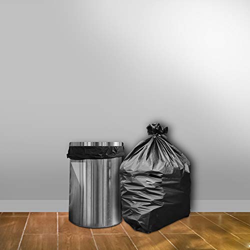 अमेज़ॅन ब्रांड - प्रेस्टो! ऑक्सो-बायोडिग्रेडेबल कचरा बैग, मध्यम - (19 x 21 इंच) - 30 बैग/रोल (6 का पैक, काला)