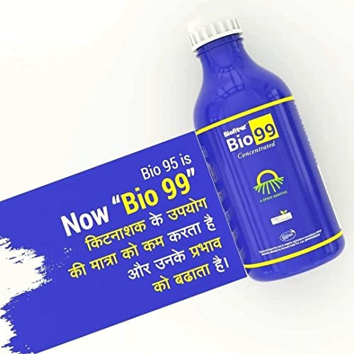 संगम ऑरगॅनिक स्टोअर्स बायो-99 हे सर्व कृषी उत्पादनांसाठी नॉन-आयोनिक सिलिकॉन-आधारित स्प्रे ॲडिटीव्ह आहे आणि कीटकनाशके आणि सूक्ष्म पोषक घटकांची प्रभावीता वाढवते 1 चा 500ml पॅक