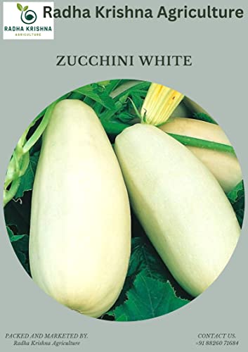 Radha Krishna Agriculture® Zucchini Vegetable Seeds | White Zucchini Seed For Your Home Garden Pack of 20 Gram Seeds