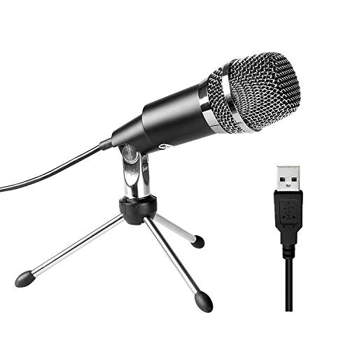 Fifine K668 USB माइक्रोफोन - स्काइप के लिए प्लग एंड प्ले होम स्टूडियो USB कंडेनसर माइक्रोफोन, YouTube और गेमिंग के लिए रिकॉर्डिंग
