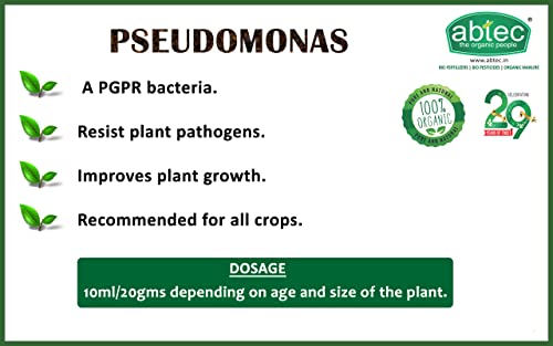 abtec, the organic people Pseudomonas fluorescens Highly Effective Against The fungal Diseases Caused by Phytophthora sp., Pythium sp., Sclerotium sp., Rhizoctonia sp., and Fusarium. (500gm)