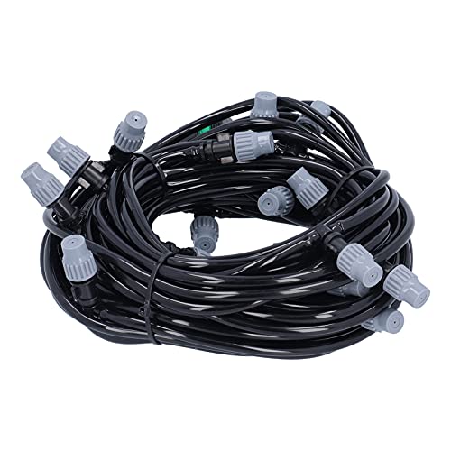 Ubersweet® Spray Cooling System, PVC+ABS 4/7 Irrigation Hose with 20 Misting Nozzles for Gardens for Greenhouses for Lawns for Agriculture