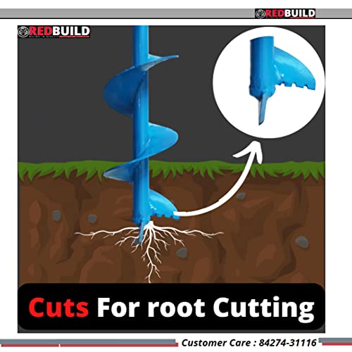 REDBUILD™ Blade Earth Auger Hole Digger | Hole Digger Gardening 6 Inches