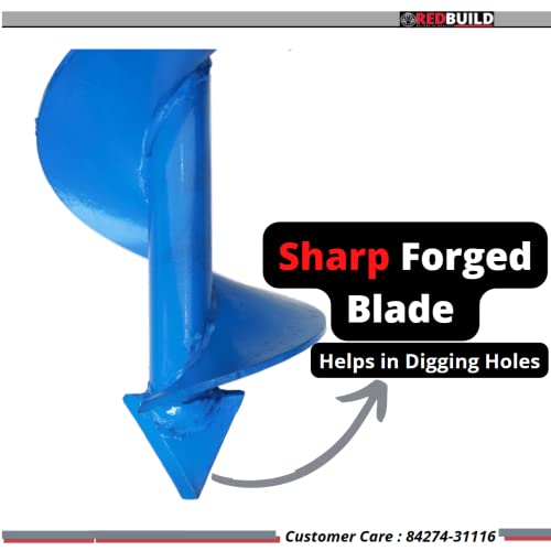 REDBUILD™ Blade Earth Auger Hole Digger | Hole Digger Gardening 6 Inches