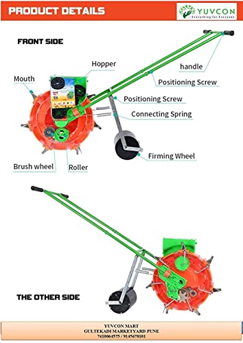 YUVCON Manual Seeder Machine Cum Dibbler/Seed Drill/Seed Planting/Hand Operated Seeding Machine for Agriculture